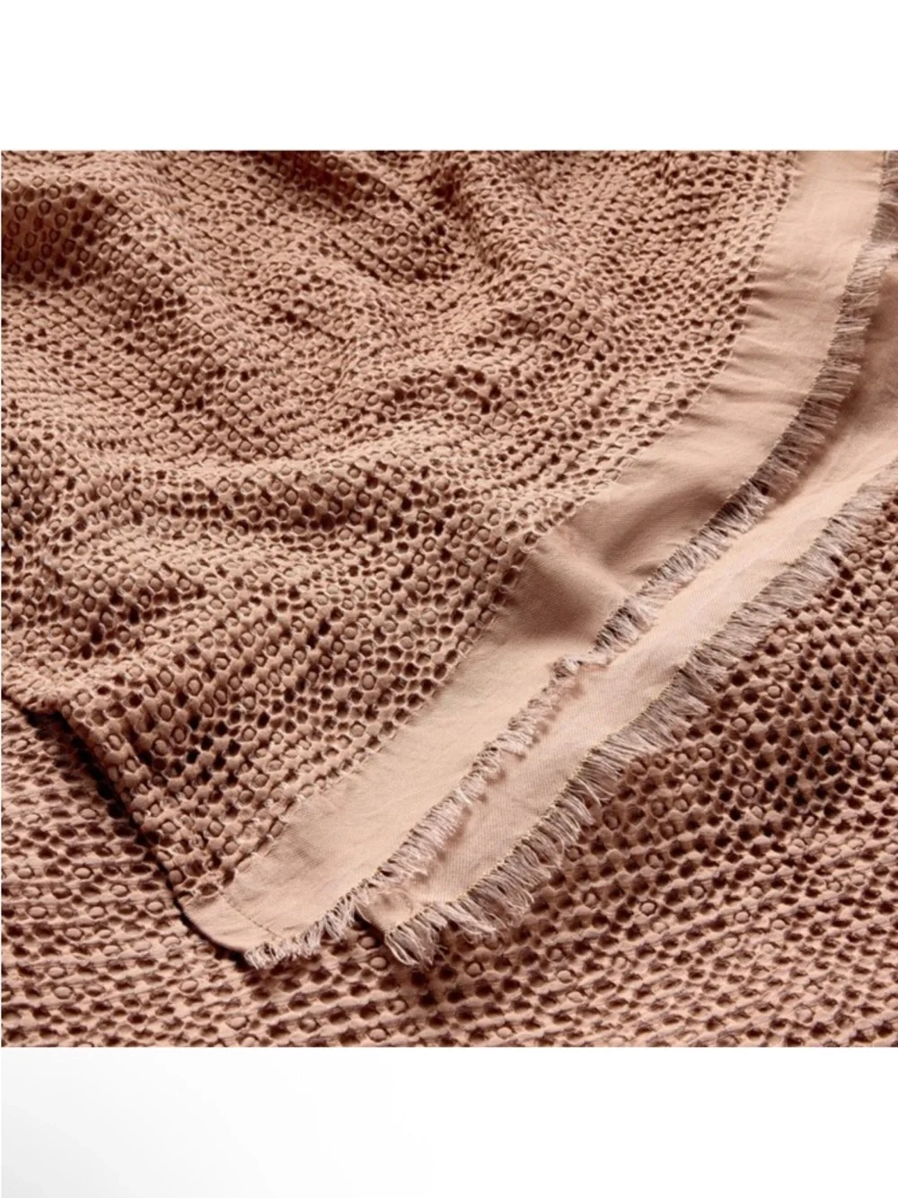 NWT Full/Queen Textured Waffle Coverlet Brown - Casaluna - Picture 5 of 5